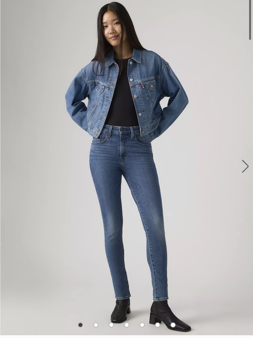 Women's Mid Blue High-Rise Skinny Jeans